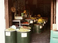Griekenland 1985 olives shop, Athens