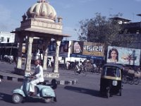 India 1987 The central structure is a traditional chhatri, a dome-shaped pavilion used as a memorial, Udaipur