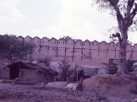 India 1987 Wall Around Amber Fort, Jaipur, India