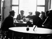 China 1998 zw-w Mao suits in restaurant