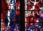Chagall glas in lood, Jacob, left: Genesis 32 25-28 right: Genesis 28 10-13, Cathédrale Saint-Etienne de Metz