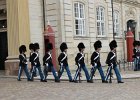 Het paleizencomplex Amalienborg, wisseling van de wacht