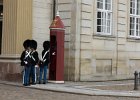 Het paleizencomplex Amalienborg, inspectie van het hokje