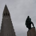 IMG 7237  Reykjavik, kerk en standbeeld : Reykjavik