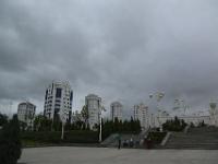 Ashgabat, typical skyline, white marble