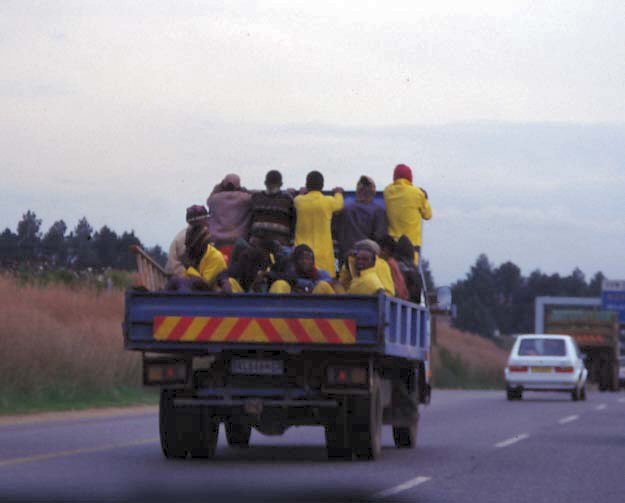 South Africa, packed bakkie, nr85